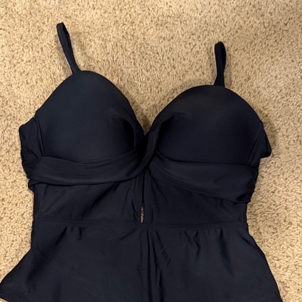 New Popvil Black Women's One Piece Swimsuit, Large